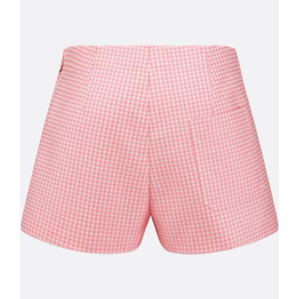 Pink Houndstooth Shorts